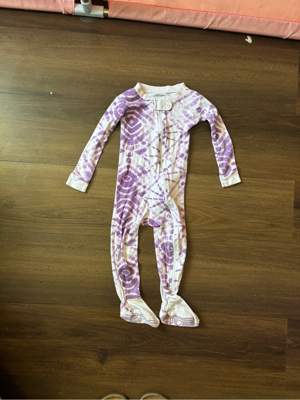 Burt's Bees Baby Purple Tie-Dye Footed One-Piece Pajamas